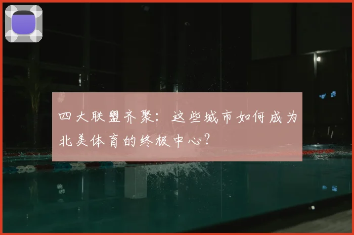 四大联盟齐聚:这些城市如何成为北美体育的终极中心?